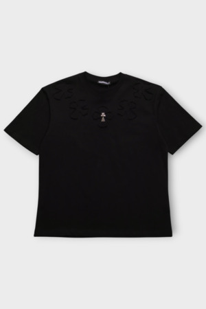 Футболка металеве лого чорний котон 040071