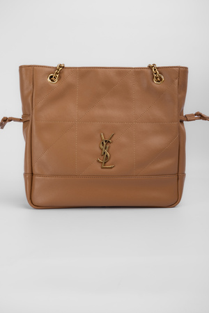 Сумка 27 см золотий лого світло-коричнева шкіра 040106