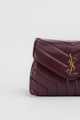 Сумка 20 см золоте лого марсала шкіра 040139