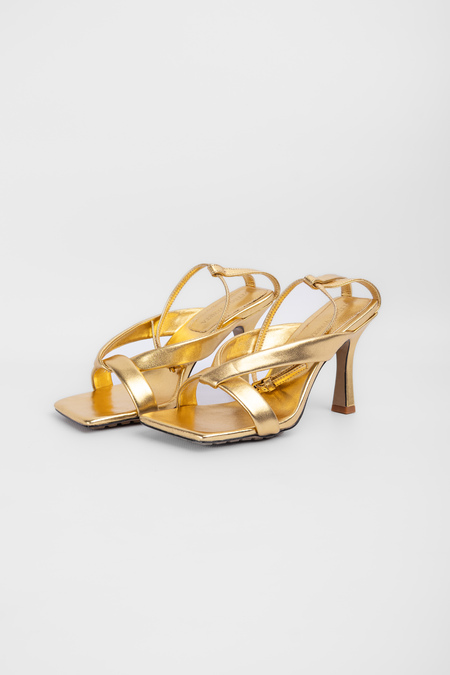 Босоножки золотая кожа 040203