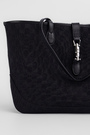 Сумка 45 см монограм чорний текстиль 040280