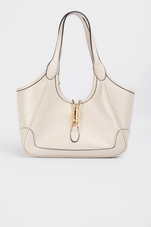 Сумка 30 см золота фурнітура біла шкіра 040456