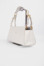 Сумка 32 см біла шкіра 040516