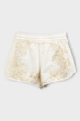 Костюм кофта + шорти з золотим принтом біла бавовна 040576