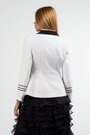 Піджак з коричневими виточками білий коттон 040790