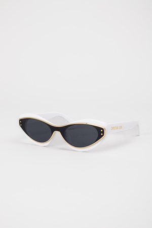 Окуляри чорна лінза біла дужка 041429-1