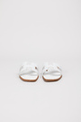 Шльопанці біла гладка шкіра 041733