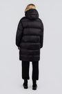 Пальто с капюшоном черный текстиль 043455